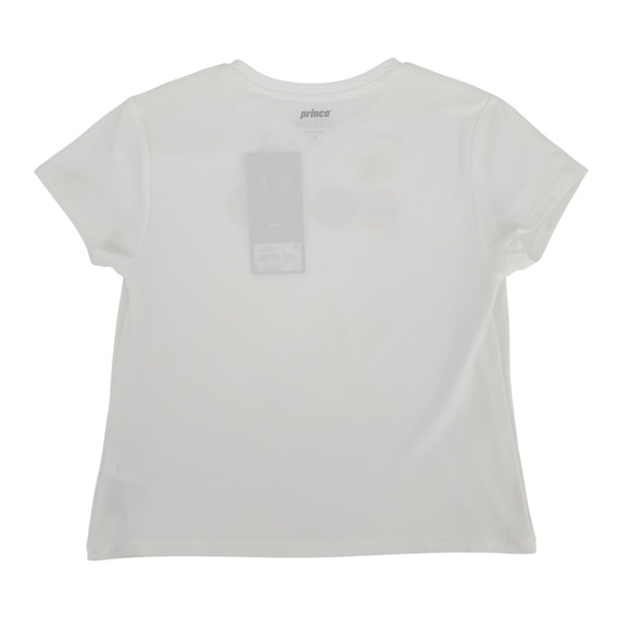 Prince Girls Size Medium Graphic Tennis Tee Pure White Love Tennis Balls - Picture 8 of 8